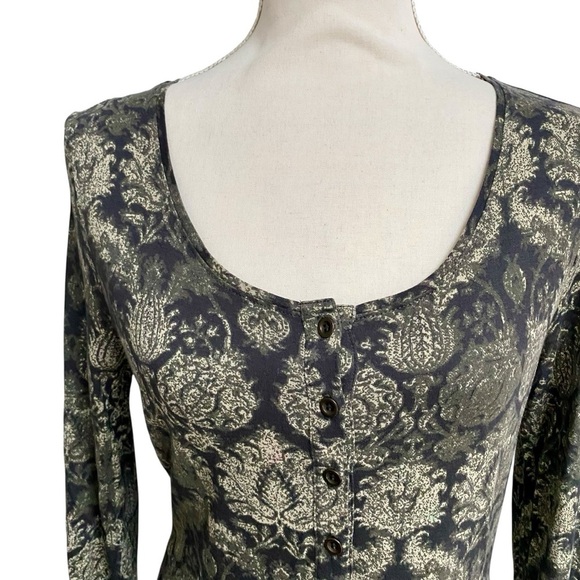 Peruvian Connection Small Black Cream Paisley Knit Boho Fit Flare Dress - Picture 2 of 15